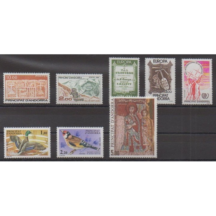 Buy the stamps of French Andorra of the year 1985 (Nb 337/344).