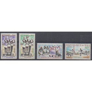 Acheter cette série de timbres du Mali de l'année 1963 (No 50/53).