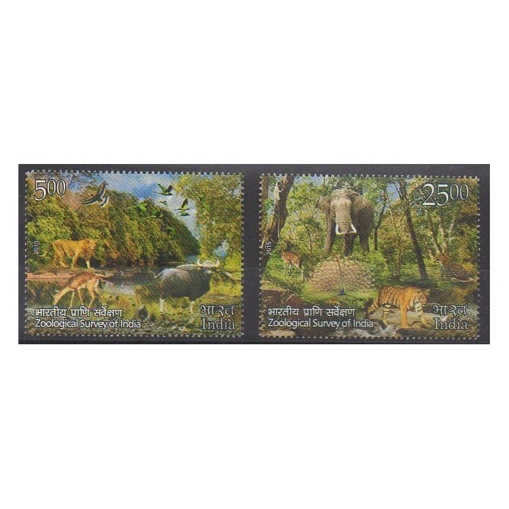 Acheter cette série de timbres d'Inde de l'année 2015 (No 2653/2654).
