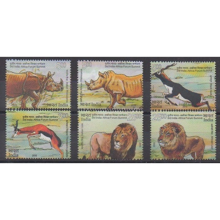 Acheter cette série de timbres d'Inde de l'année 2015 (No 2639/2644).