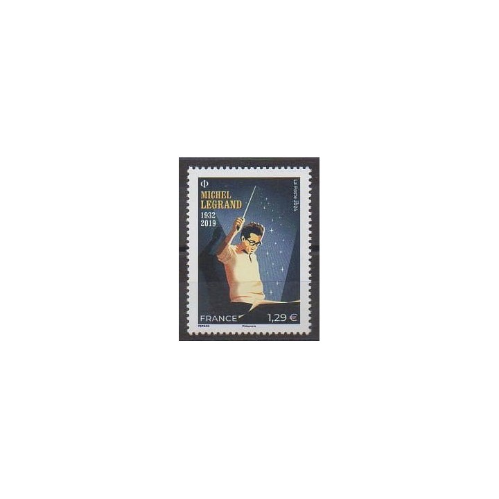 Buy this stamp of France of the year 2024 (Michel Legrand).