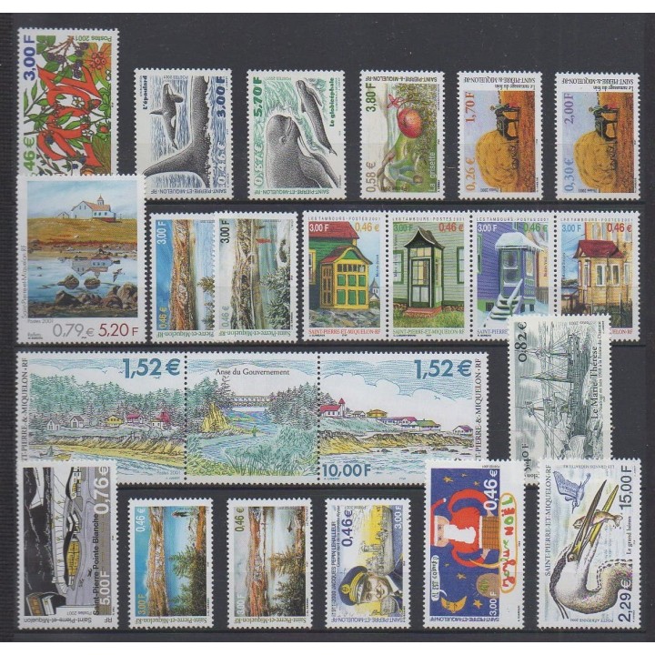 Buy the stamps of Saint-Pierre et Miquelon of the year 2001 (Nb 737/757 - PA81).