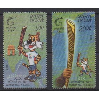 Buy this set of stamps of India of the year 2010 (Nb 2255/2256).