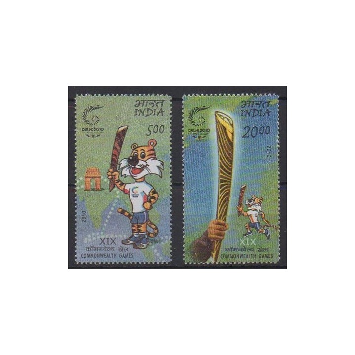 Acheter cette série de timbres d'Inde de l'année 2010 (No 2255/2256).