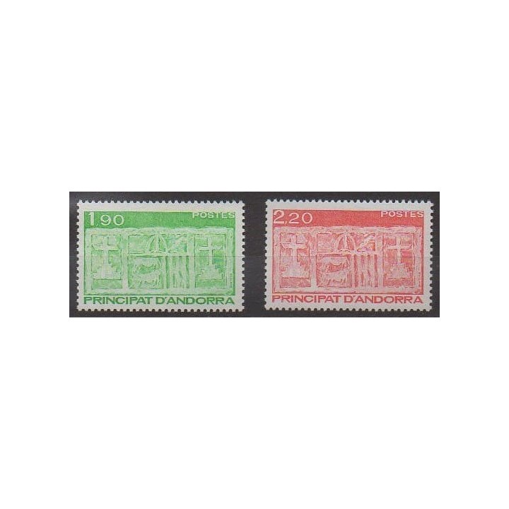 Acheter cette série de timbres d'Andorre français de l'année 1987 (No 356/357).
