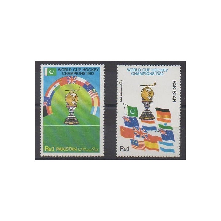 Buy this set of stamps of Pakistan of the year 1982 (Nb 550/551).