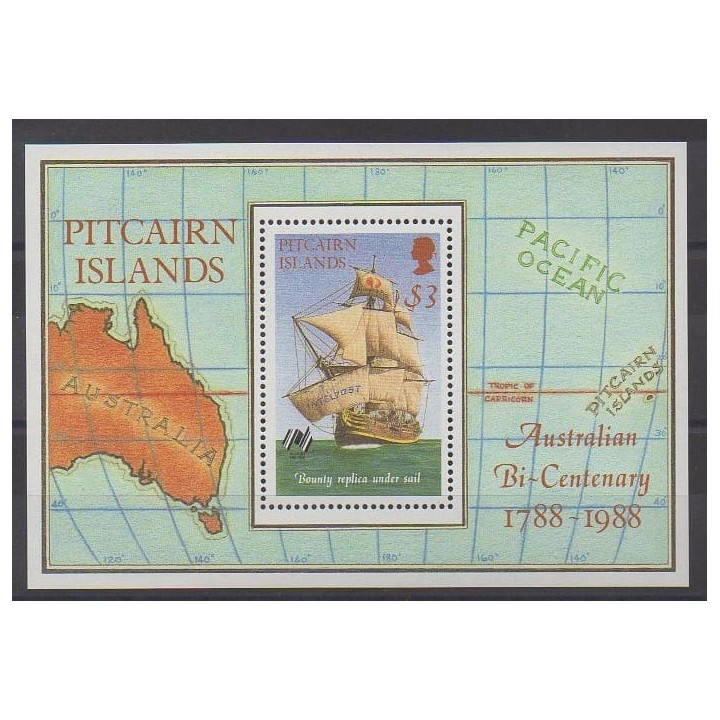 Acheter ce bloc-feuillet de Pitcairn de l'année 1988 (No BF9).