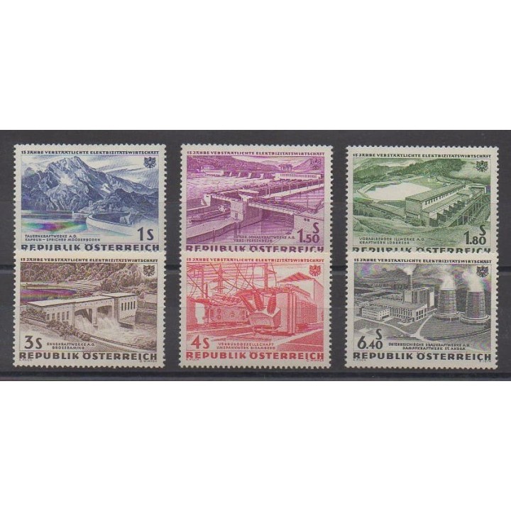 Acheter cette série de timbres d'Autriche de l'année 1962 (No 942/947).