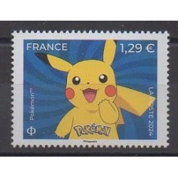 France - Poste - 2024 - Pokémon - Cartoons - Comics