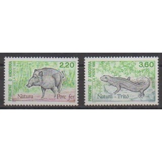 Acheter cette série de timbres d'Andorre français de l'année 1989 (No 382/383).