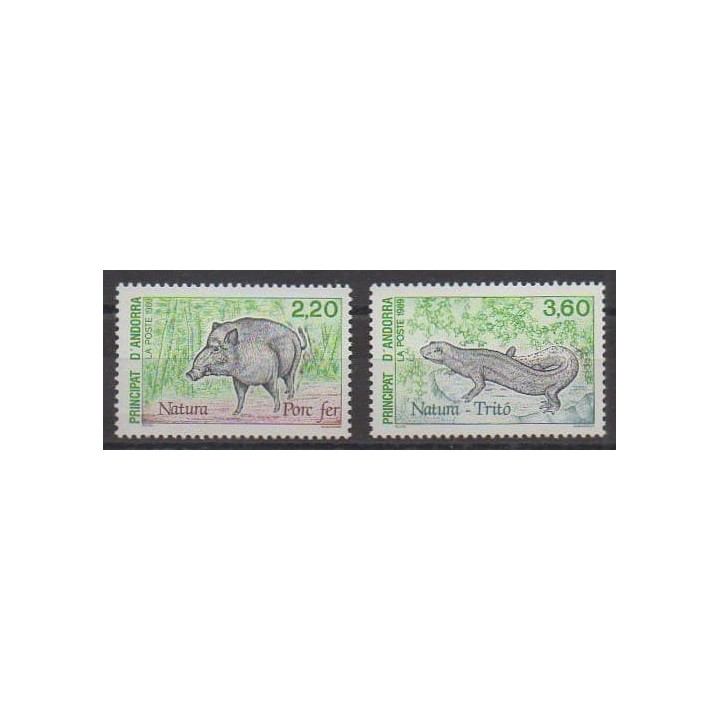Buy this set of stamps of French Andorra of the year 1989 (Nb 382/383).