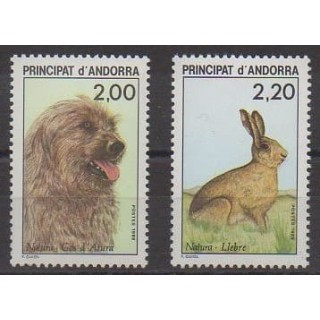 Acheter cette série de timbres d'Andorre français de l'année 1988 (No 373/374).