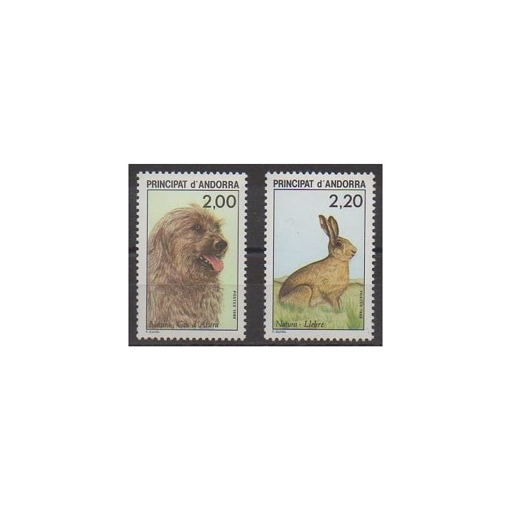 Acheter cette série de timbres d'Andorre français de l'année 1988 (No 373/374).
