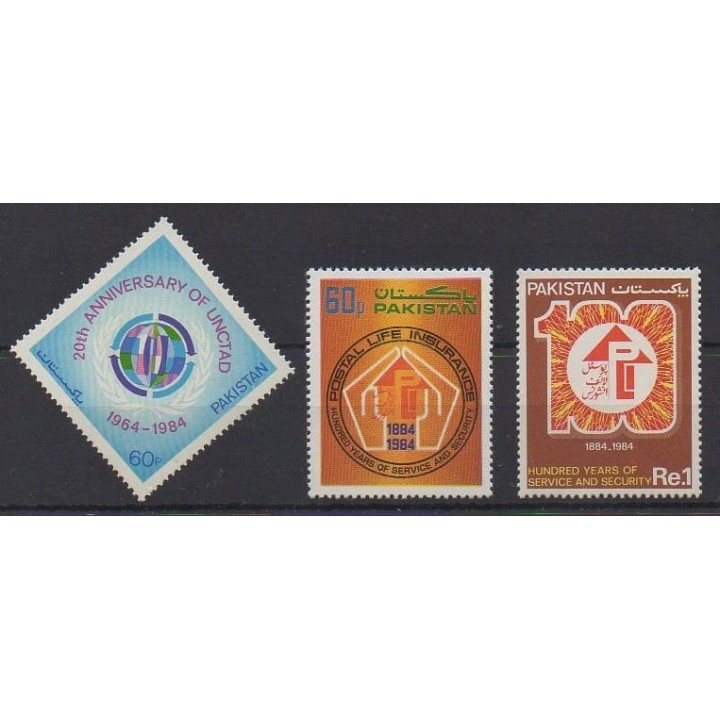 Acheter cette série de timbres duPakistan de l'année 1984 (No 623/625).