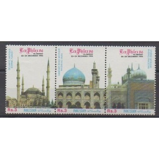 Buy this set of stamps of Pakistan of the year 1986 (Nb 665/667).