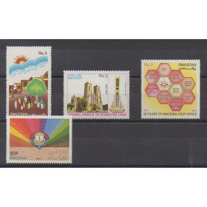 Buy this set of stamps of Pakistan of the year 1987 (Nb 695/698).
