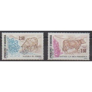 Buy this set of stamps of French Andorra of the year 1991 (Nb 405/406).