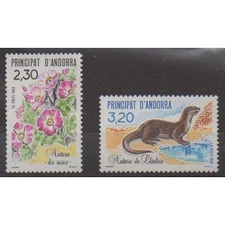 Buy this set of stamps of French Andorra of the year 1990 (Nb 393/394).