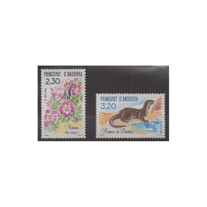 Buy this set of stamps of French Andorra of the year 1990 (Nb 393/394).