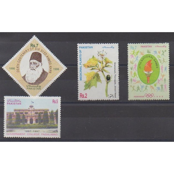 Acheter cette série de timbres duPakistan de l'année 1998 (No 959/962).