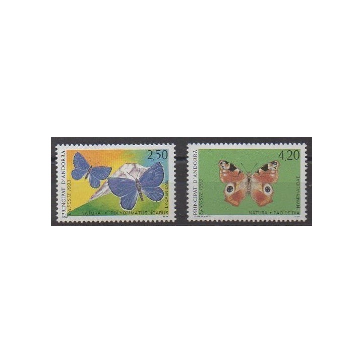 Buy this set of stamps of French Andorra of the year 1993 (Nb 432/433).