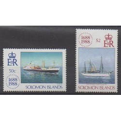 Solomon (Islands) - 1988 - Nb 663 and 665 - Boats