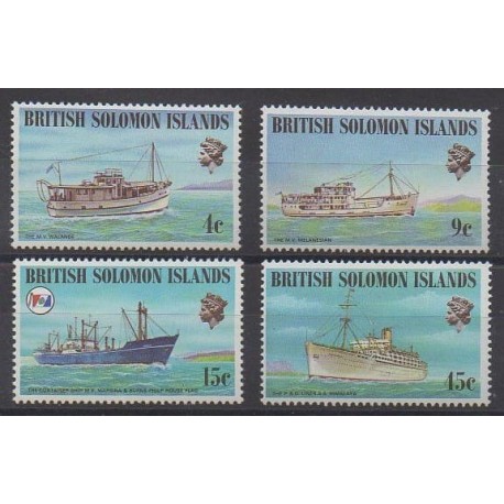 Solomon (Islands) - 1975 - Nb 266/269 - Boats