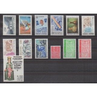 Acheter les timbres d'Andorre français  de l'année 1991 (No 400/412).