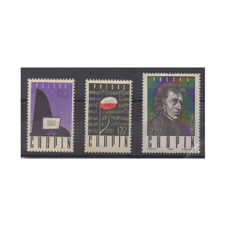 Acheter cette série de timbres de Pologne de l'année 1960 (No 1023/1025).