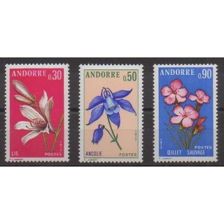 Acheter cette série de timbres d'Andorre français de l'année 1973 (No 229/231).