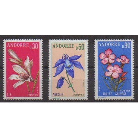 Andorre - 1973 - No 229/231 - Fleurs