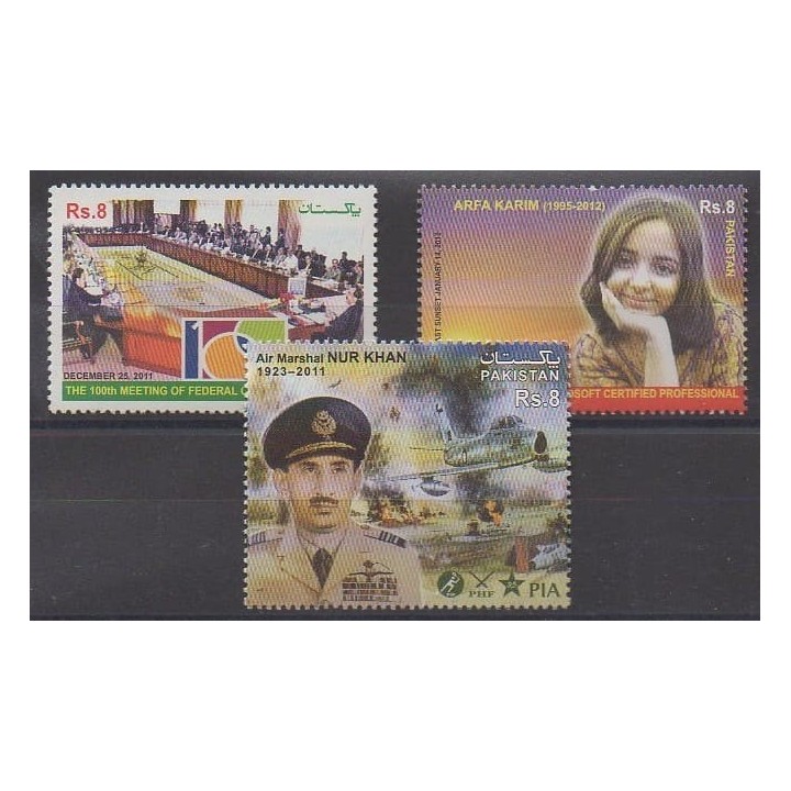 Buy this set of stamps of Pakistan of the year 2012 (Nb 1325/1327).