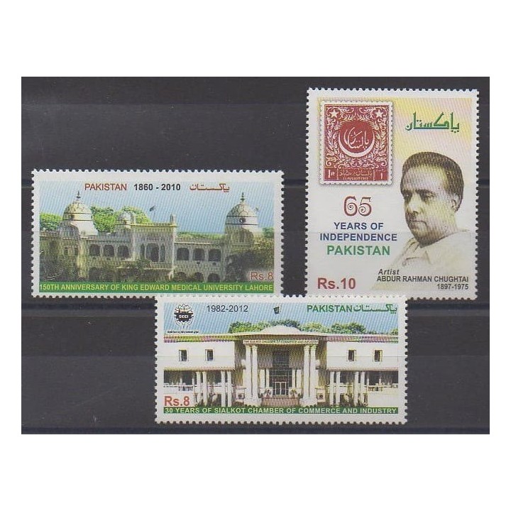 Acheter cette série de timbres duPakistan de l'année 2012 (No 1352/1354).