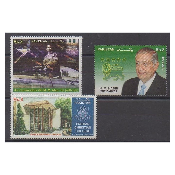 Buy this set of stamps of Pakistan of the year 2014 (Nb 1397/1399).