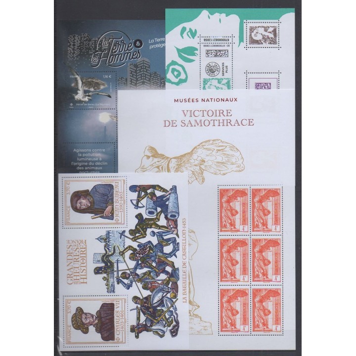 Buy the stamps and the 20 souvenir sheets of France of the year 2023 (Nb 5643/5739 - PA95 - S184/S185 - BF154/BF156).