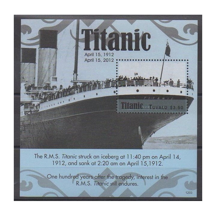 Acheter ce bloc-feuillet de Tuvalu de l'année 2012 (No BF175).