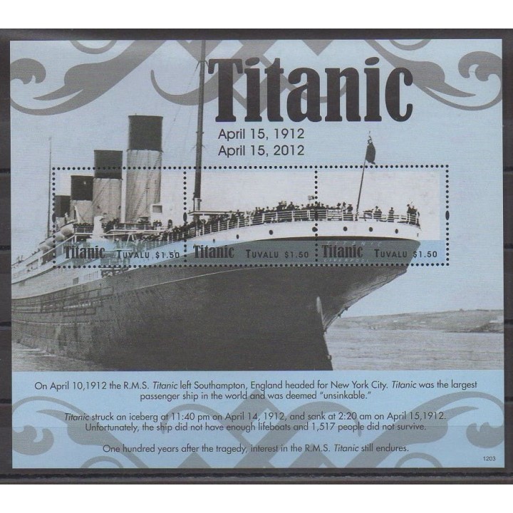 Acheter cette série de timbres de Tuvalu de l'année 2012 (No 1582/1584).