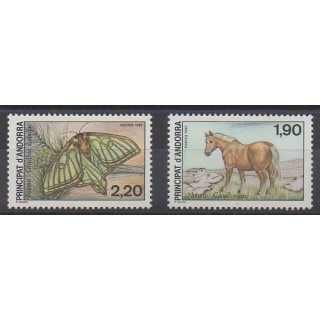 Acheter cette série de timbres d'Andorre français de l'année 1987 (No 361/362).