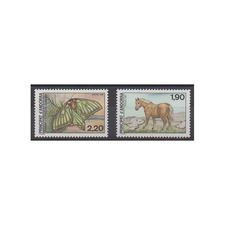 Buy this set of stamps of French Andorra of the year 1987 (Nb 361/362).