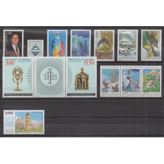 Acheter les timbres d'Andorre français  de l'année 1997 (No 484/496).