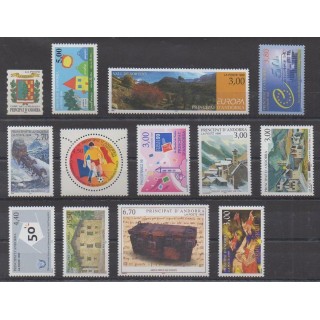 Acheter les timbres d'Andorre français  de l'année 1999 (No 512/524).