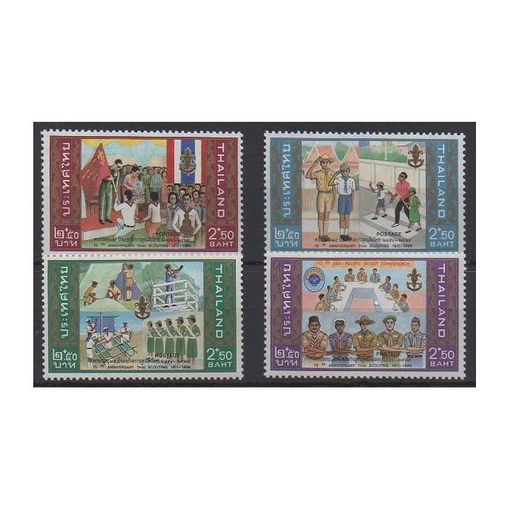 Acheter cette série de timbres de Thaïlande de l'année 1986 (No 1153/1156).