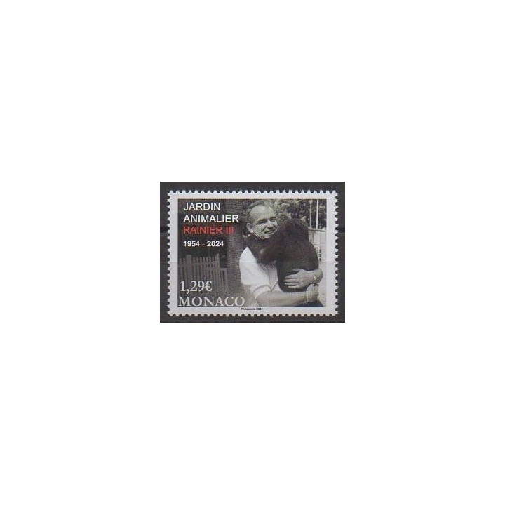Buy this stamp of Monaco of the year 2024 (Jardin animalier Rainier III).