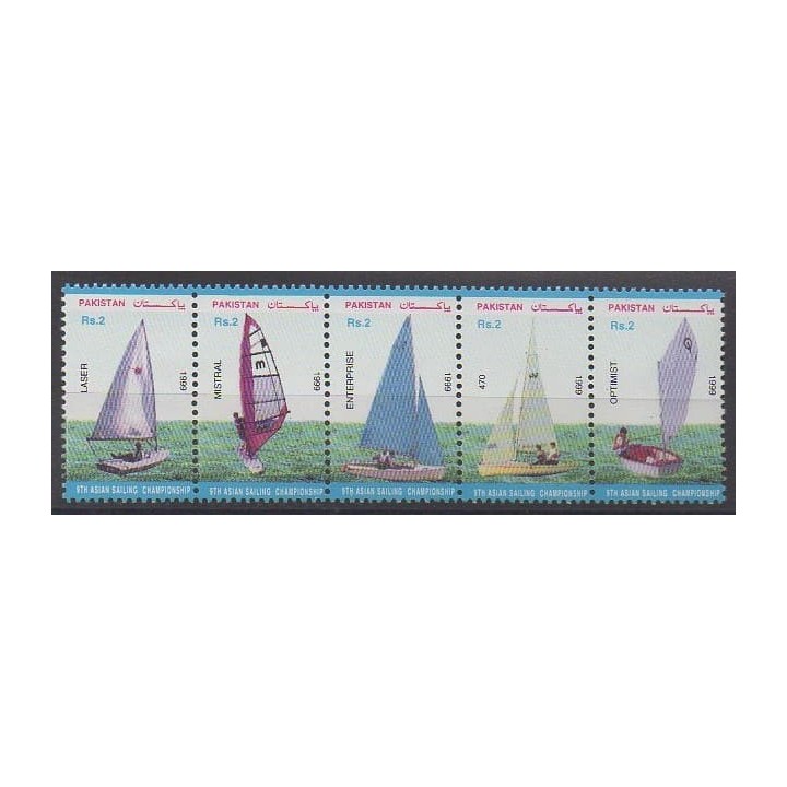 Acheter cette série de timbres duPakistan de l'année 1999 (No 1012/1016).