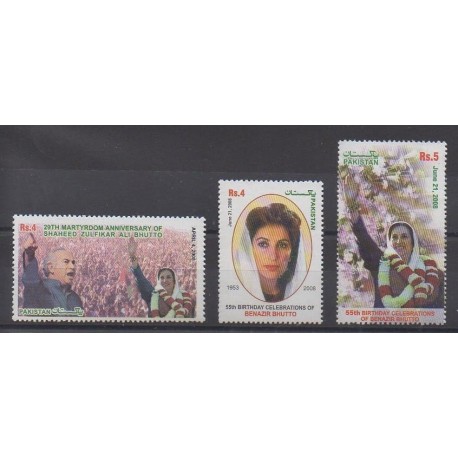 Pakistan - 2008 - No 1256/1258 - Célébrités