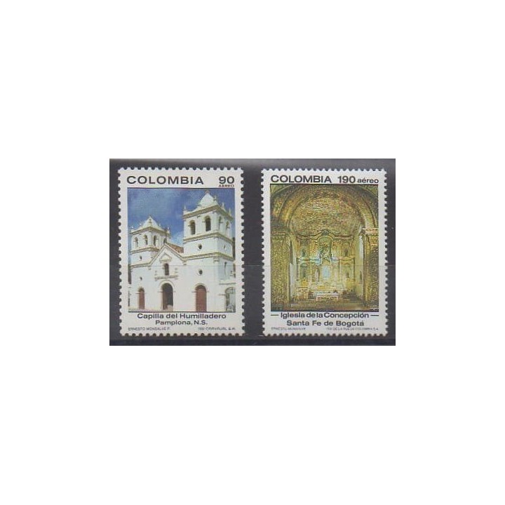 Acheter ces timbres de la Colombie de l'année 1991 (No PA834/PA835).