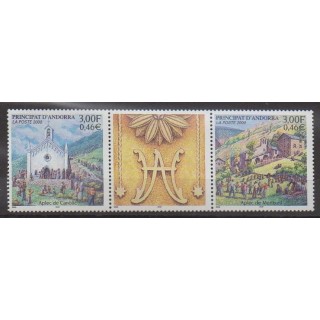 Acheter cette série de timbres d'Andorre français de l'année 2000 (No 531/532).
