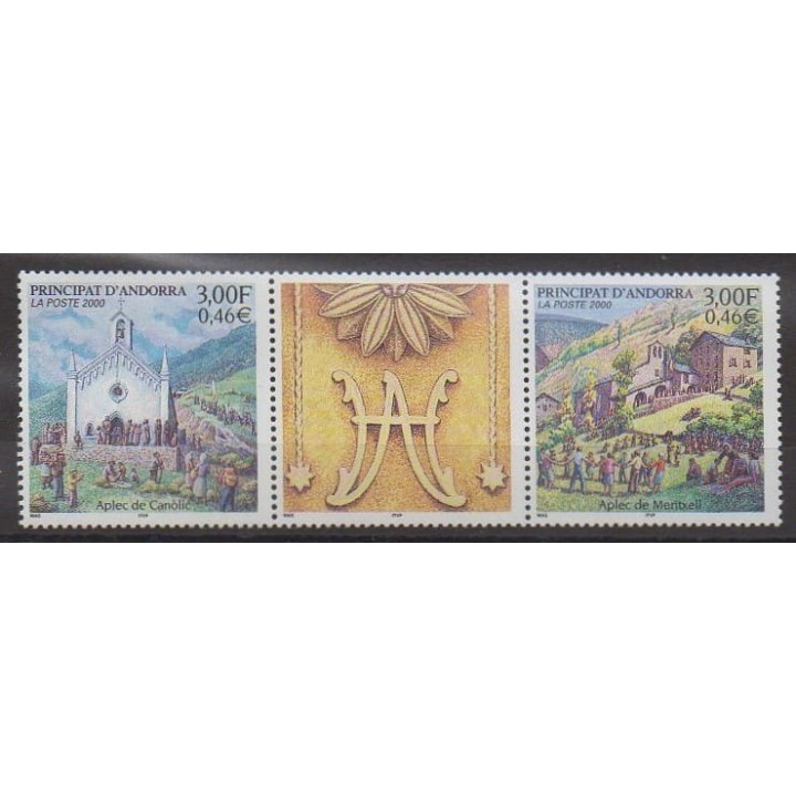 Buy this set of stamps of French Andorra of the year 2000 (Nb 531/532).