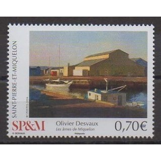 Acheter ce timbre de Saint-Pierre et Miquelon de l'année 2024 (O Desvaux - Les âmes de Miquelon).