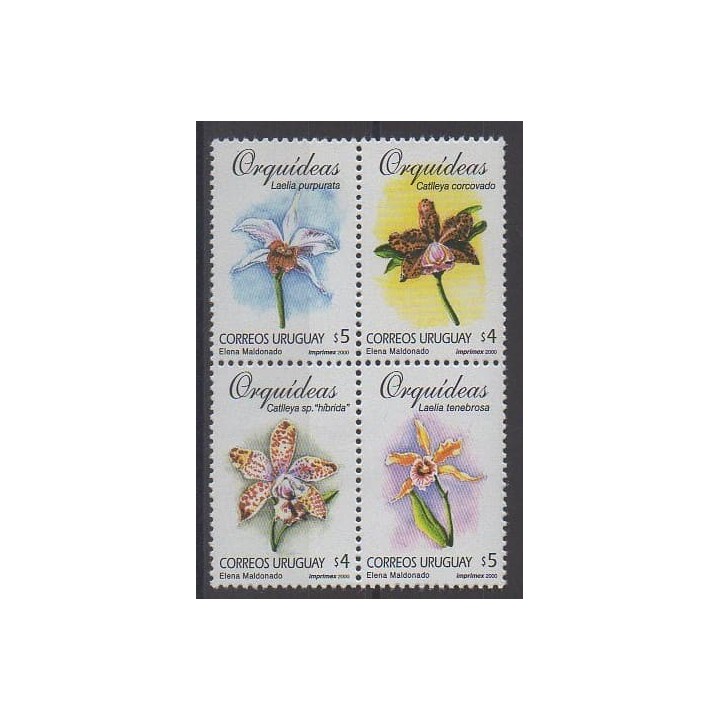 Buy this set of stamps of Uruguay of the year 2000 (Nb 1884/1887).